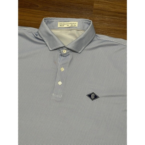 Holderness & Bourne Other - Holderness & Bourne Blue Geometric Print The Floyd Tailored Fit Polo Sz 2XL